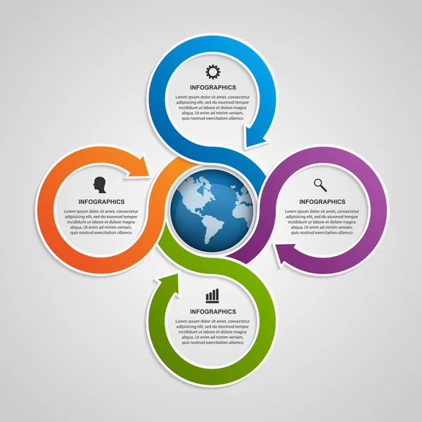 Plantilla de diseño infográfico abstracto . — Archivo Imágenes Vectoriales