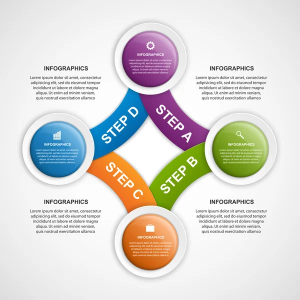 Plantilla de diseño infográfico abstracto . — Archivo Imágenes Vectoriales