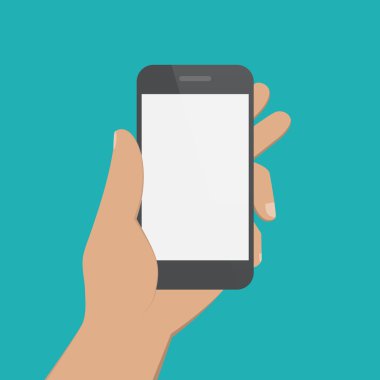 El siyah Smartphone tutarak