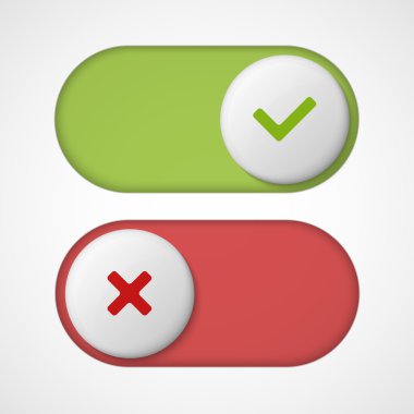 On off switches sliders clipart