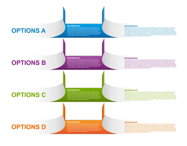 Options abstraites infographie modèle. — Image vectorielle