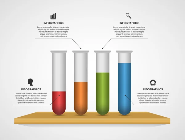 Templat infografis modern - Stok Vektor
