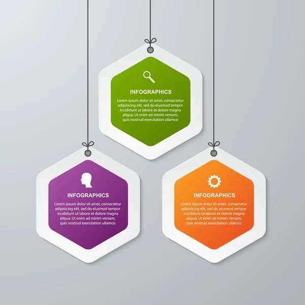 Hexagon business options Infografik Vorlage. — Stockvektor