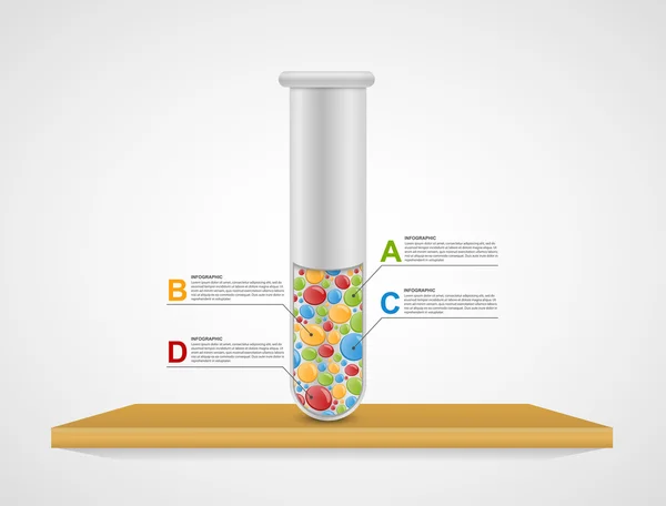 Bilim ve tıp modern Infographic — Stok Vektör