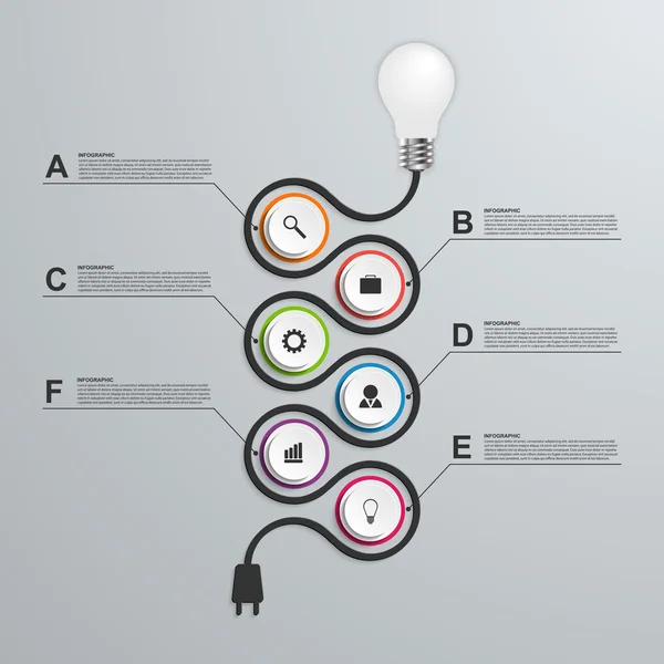 Modello astratto di progettazione infografica . — Vettoriale Stock