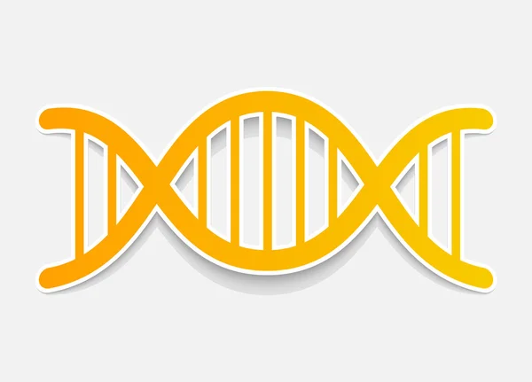 Autocollant molécule d'ADN . — Image vectorielle