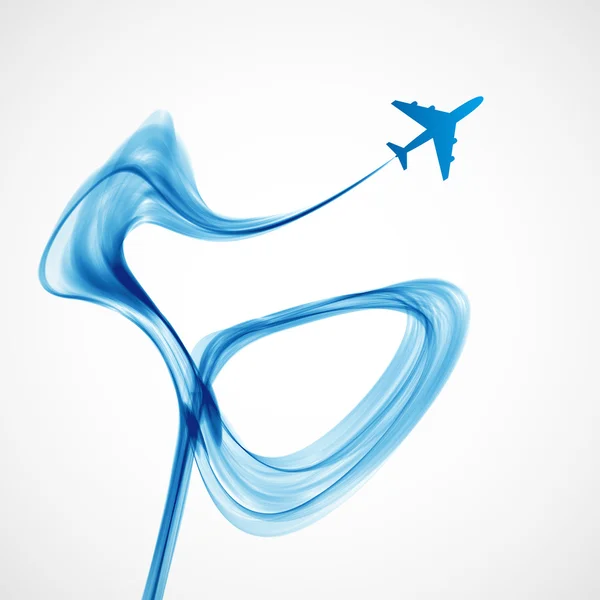 Φόντο wave Περίληψη. Αεροπλάνο έννοια. — Διανυσματικό Αρχείο