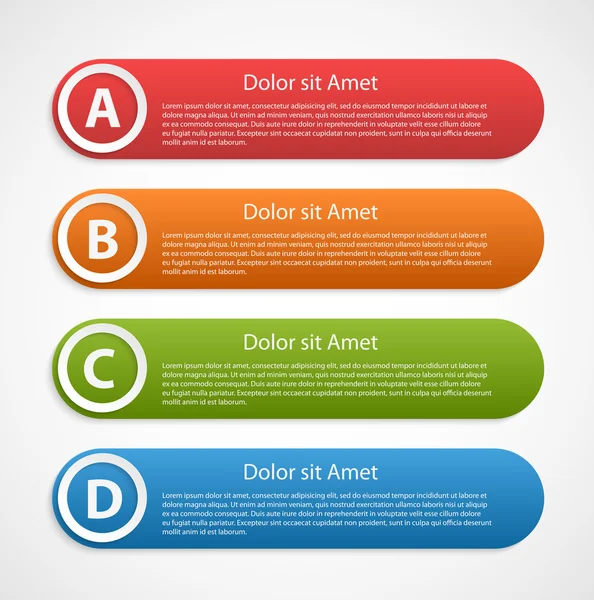 Modello di disegno infografico astratto colorato . — Vettoriale Stock