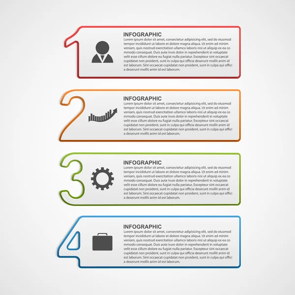 Modello creativo di opzioni di numero infografico. Illustrazione vettoriale . — Vettoriale Stock