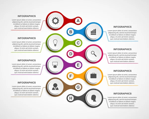 Plantilla de diseño infográfico. Concepto cronológico . — Archivo Imágenes Vectoriales