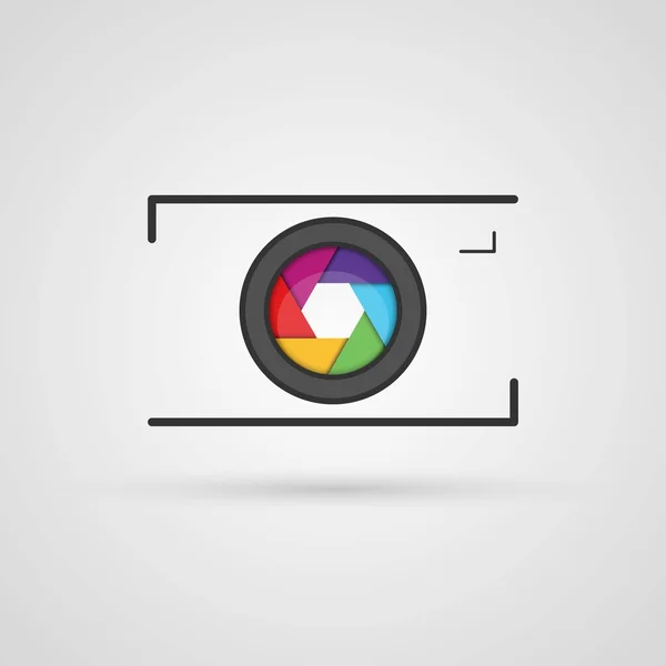 Vector photo camera icon. — Stock Vector