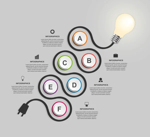 Πρότυπο σχεδίασης infographics αφηρημένη τεχνολογία. — Διανυσματικό Αρχείο