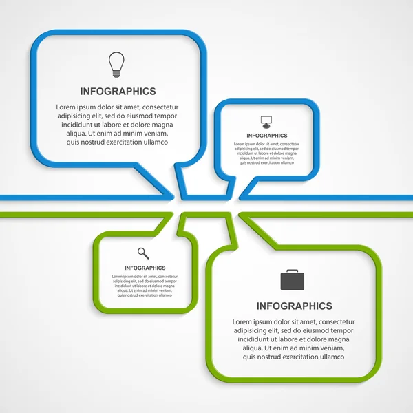 Plantilla abstracta de diseño de infografías. Ilustración vectorial . — Archivo Imágenes Vectoriales