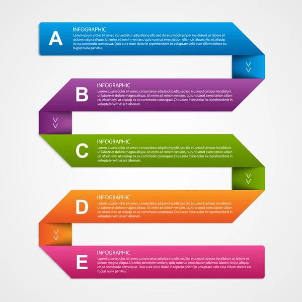 Abstrakte 3D-Papier-Infografiken. — Stockvektor