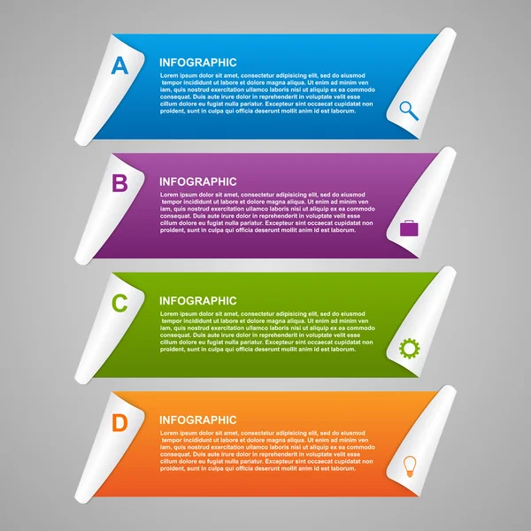 Kağıt infographics tasarım şablonu.