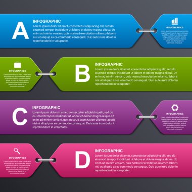 Soyut renkli Infographic seçenekleri afiş. Tasarım öğeleri. 