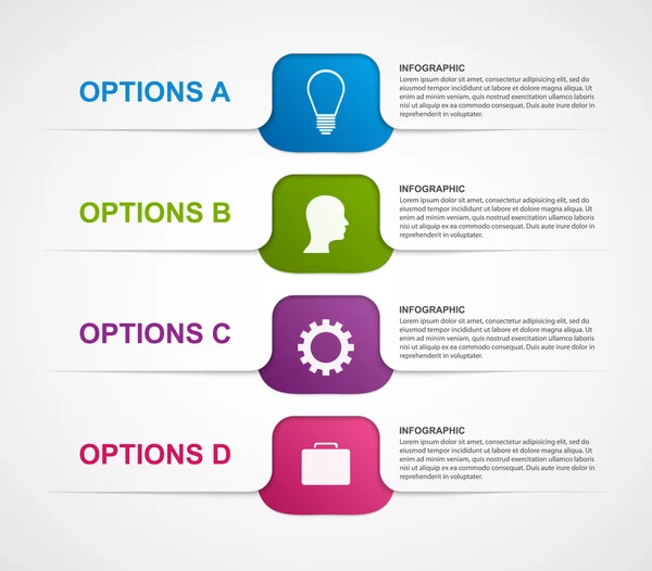 Abstract business options infographics template. — Stock Vector