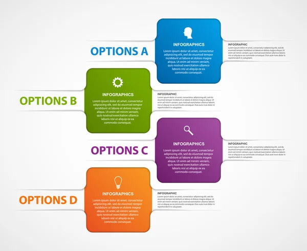 Modèle d'infographie des options d'affaires abstraites . — Image vectorielle