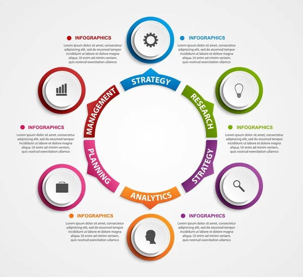 Bannière d'options d'infographie moderne. Illustration vectorielle . — Image vectorielle