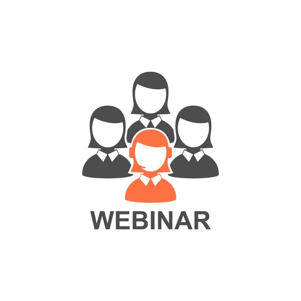 Flaches Design Webinar-Symbol. Online-Bildung. — Stockvektor