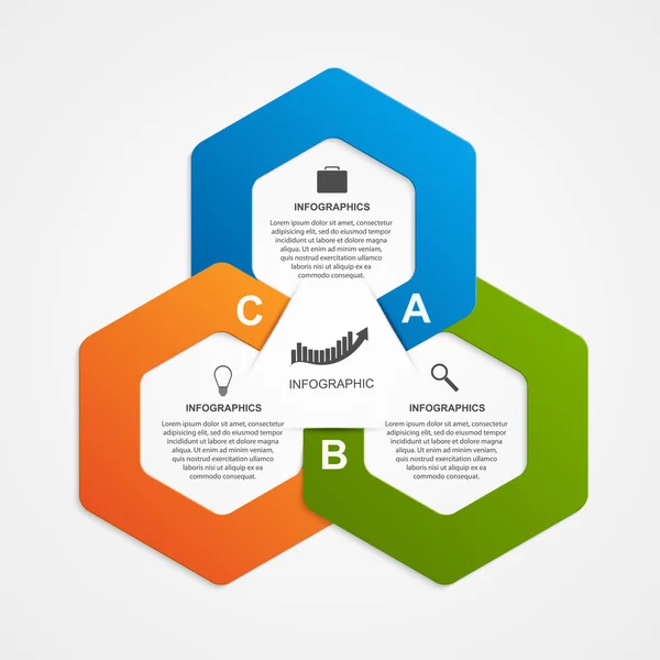 Modello di infografica di opzioni di business astratte . — Vettoriale Stock