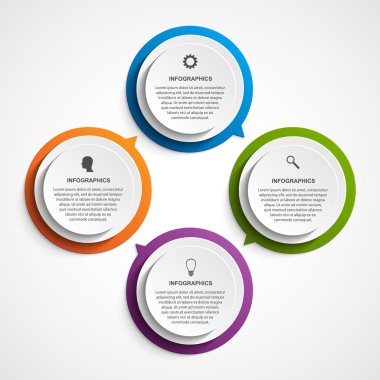İş seçenekleri infographics şablonu.