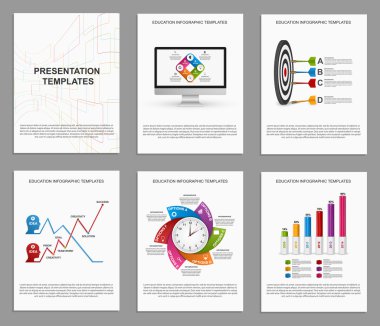 İş broşür ve sunumlar için Infographics ayarla.