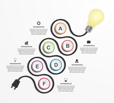 Soyut teknoloji infographics tasarım şablonu.