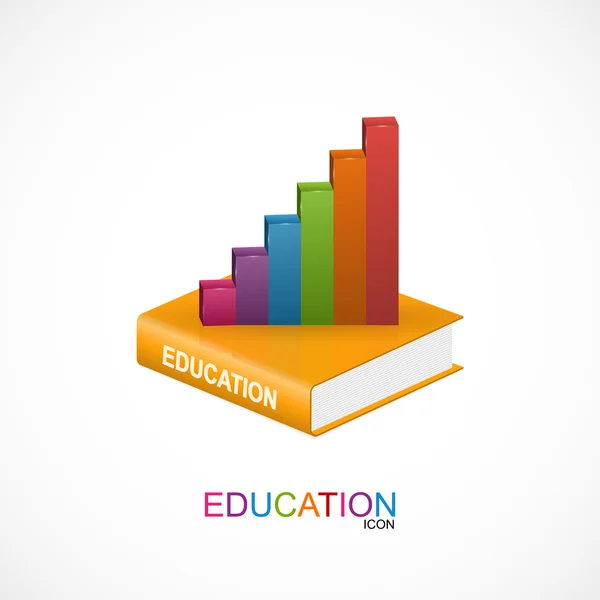 Vzdělání a škola ikona knihy. — Stockový vektor