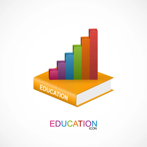 Ícone de livro de educação e escola . —  Vetores de Stock