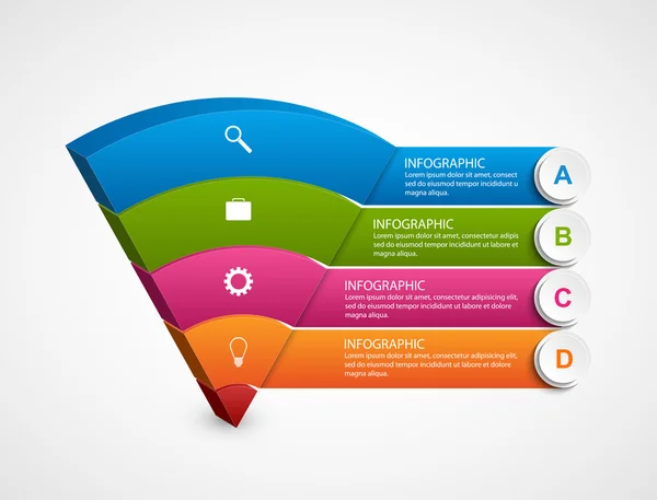 Banner de opciones de infografías 3D modernas. Ilustración vectorial . — Vector de stock