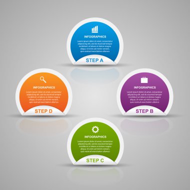 3d iş infographics şablon seçenekleri.