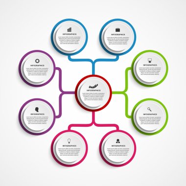 Infographic tasarım şeması şablonu.