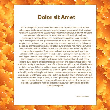 Beyaz kağıdın arka plan sonbahar üzerinde. Vektör çizim.