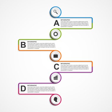 İş seçenekleri infographics şablonu.
