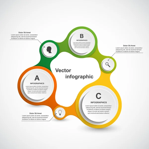 Infographie abstraite sous forme métabolique. Éléments de conception. — Image vectorielle