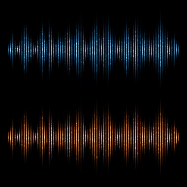 Vector equalizer, sound waves. Music Digital Equalizer. clipart
