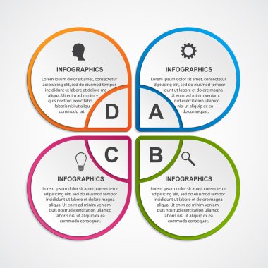 İş seçenekleri infographics şablonu.