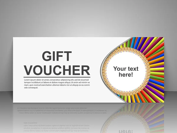 Education gift voucher template . — Stock Vector