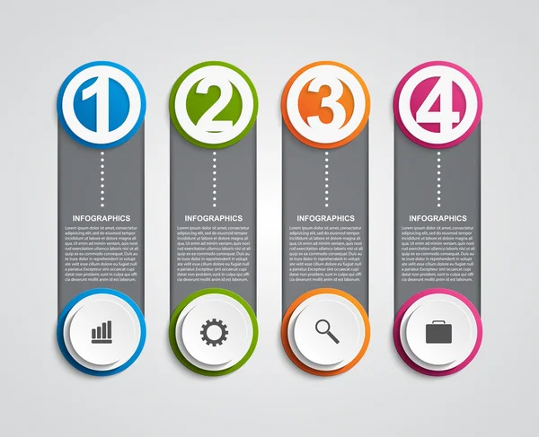 Modelo de infográficos de opções de negócios abstratas . —  Vetores de Stock