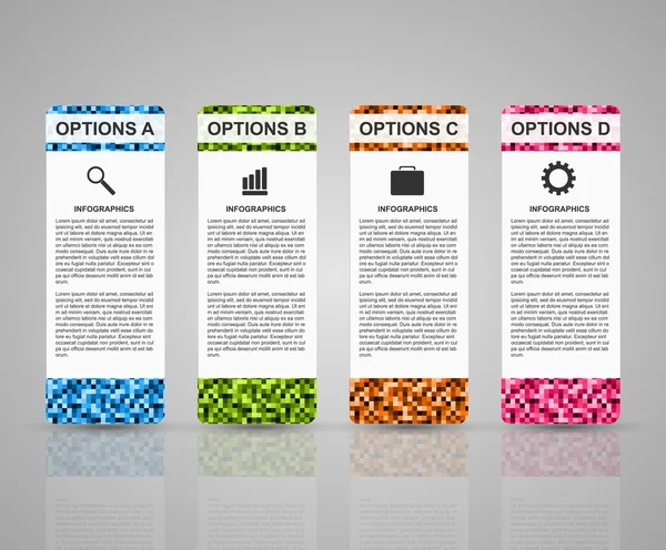 Abstract 3D business options infographics template. — Stock Vector