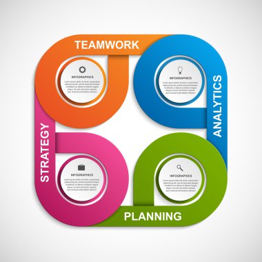 Soyut infographics tasarım şablonu. Vektör çizim. 