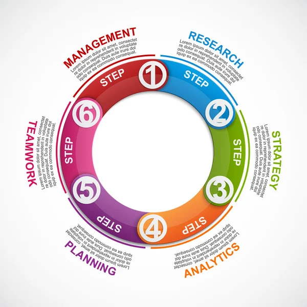 Κύκλος επιχειρηματικές επιλογές infographics πρότυπο. — Διανυσματικό Αρχείο