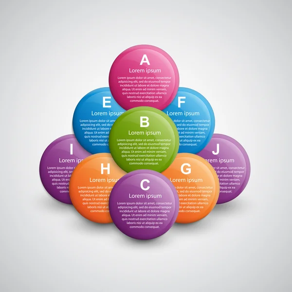 Modelo de infográficos de opções de negócios abstratas . — Vetor de Stock