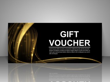 Hediye çeki şablonu. Soyut fütüristik dalga arka plan