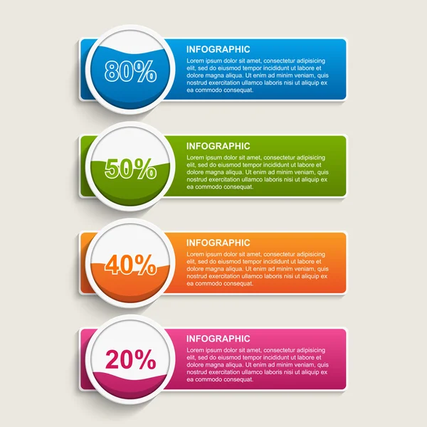 Современная инфографика варианты баннер. Векторная иллюстрация . — стоковый вектор