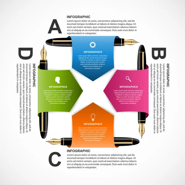 Abstrakte Geschäftsinformationsgrafik Design-Vorlage. — Stockvektor