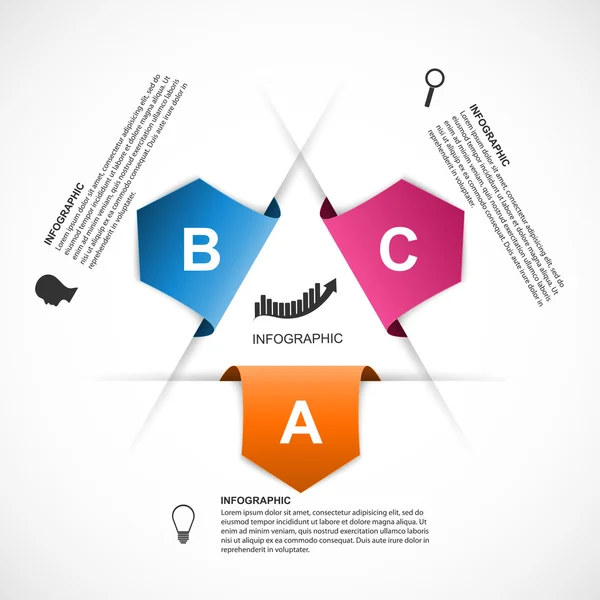 Šablona návrhu s abstraktní infografika. — Stockový vektor