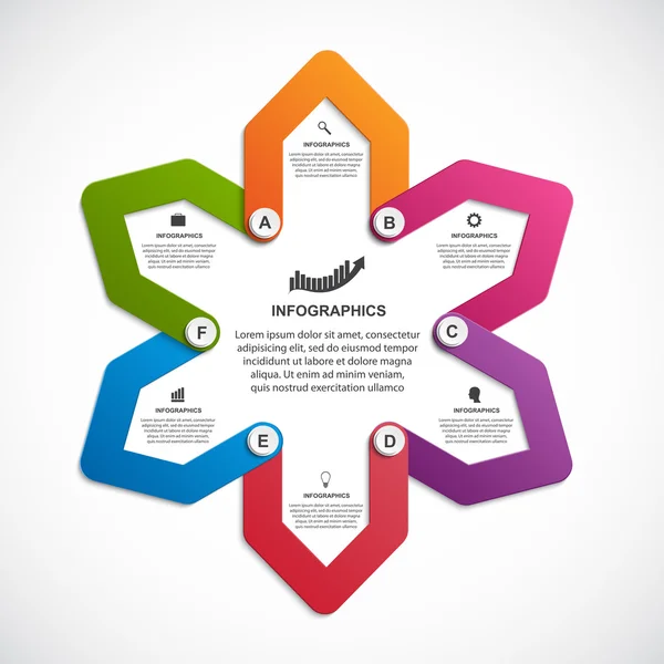 Opções abstratas modelo de design de infográficos. Ilustração vetorial . — Vetor de Stock