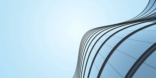 Low Angle View Van Futuristische Architectuur Wolkenkrabber Van Kantoorgebouw Met — Stockfoto
